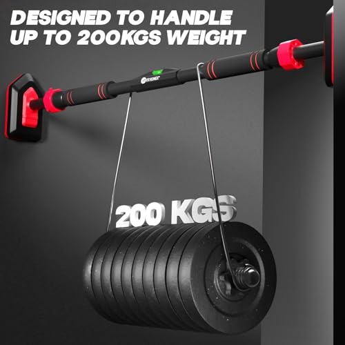Image of Konex Pull Up Bar| Adjustable|60-100 Cm| Anti Slip Grip | Upto 200 kg | Solid