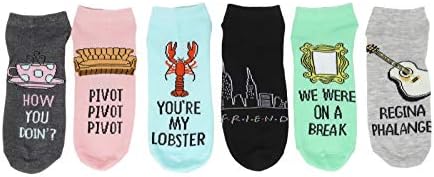 Hyp Friends Television Series Juniors/Womens 6 Pack Ankle Socks