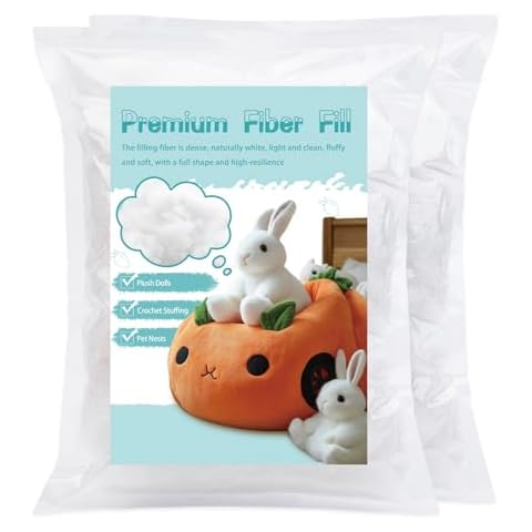 Dercuy Fiber Filling Stuffing,Stuffing for Crochet,260g/9.17oz Fiber Fill,Stuffing for Stuffed Animals, Polyester Fiberfill Stuffing Cover