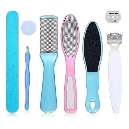 7 in 1 Pedicure Kit | Foot Scrubber for Dead Skin, Callus Remover, Foot Scraper, Foot File, Pitchfork, Filer for Nail Repair | Pedicure Tools for Feet (Set of 7)-picture-38