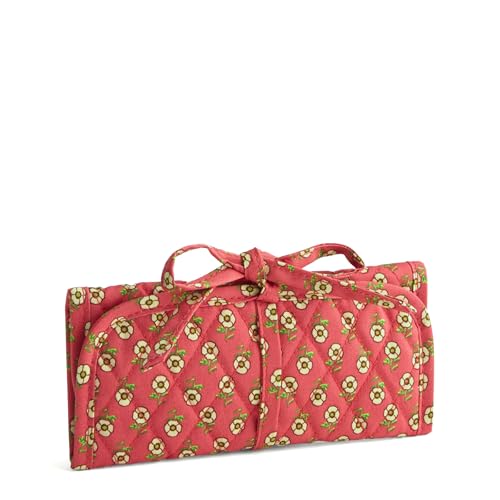 Vera Bradley Premium Cotton Jewelry Roll, Tiny Poppies