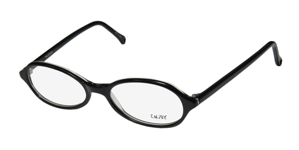 Enjoy 2703 Mens/Womens Designer Full-Rim Shape Light Style Rare Fashion Accessory Eyegl/Spectacles (50-17-140, Black)