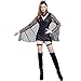 dmsc Mesdames Halloween Costume Adulte Boule Noire Batman scène Vampire Diable. (Couleur : Noir, Taille : One Size)