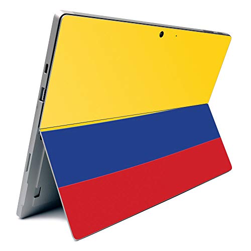 Image of MightySkins Carbon Fiber Skin for Microsoft Surface Pro 7 - Colombian Flag | Textured Carbon Fiber Finish | Easy to Apply, Remove, and Change Styles | Made in The USA