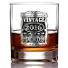 English Pewter Company Vintage Years 2009 10th Anniversary Gift Old Fashioned Whisky Rocks Glass - Unique Gift Idea For Men For That Special Tin Anniversary [VIN007]