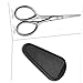 ASAKKURA 1set Portable Beard Scissors Pu Cover Precision Trimming Tool for Home Salon and Grooming Scissors for Beard Care Includes Round Design