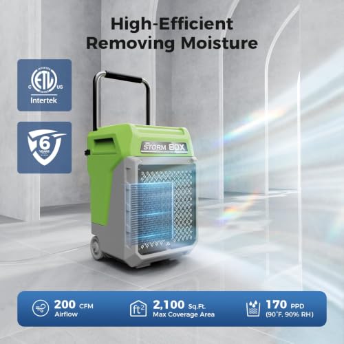 Image of ALORAIR 170 PPD Commercial Dehumidifier with Pump, LGR with Wheels