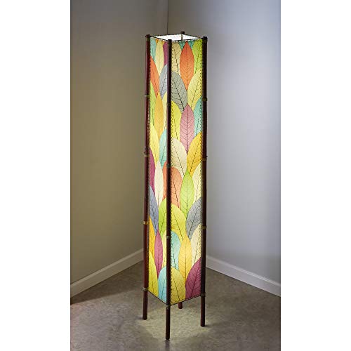 Eangee Home Design Fortune Giant Floor Lamp Multi Shade Made Of Real Cocoa Leaves 11 Inches Length X 11 Inches Width X 72 Inches Height (395 Xl M) #TOP4