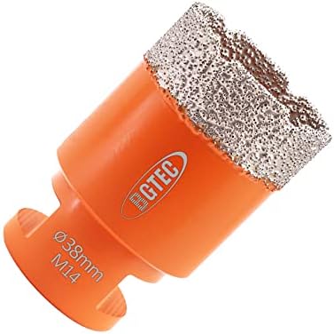 BGTEC Dry Diamond Core Drill Bits Diameter 35mm for Porcelain Tile Ceramic Marble Brick M14 Thread