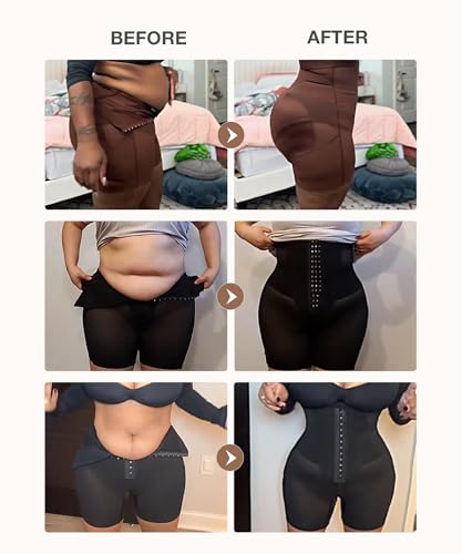 Image of Lover-Beauty Tummy Control Shapewear for Women Strapless Fajas Body Shaper Shorts Butt Lifter Girdle