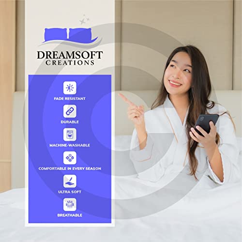 Dreamsoft Creations Queen (19"X90") Bed Luxury Solid Bed Runner Scarf Protector Slipcover Light Blue Color Bed Decorative Scarf For Bedroom Hotel Wedding Room #TOP3