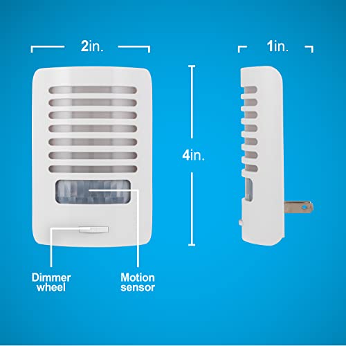 Ge Led Night Light, Motion Sensing, Dimmable, Louver Shade, White, Plug-In, Ul-Certified, Ideal Nightlight For Bedroom, Bathroom, Kitchen, Hallway And More, 67555 #TOP1