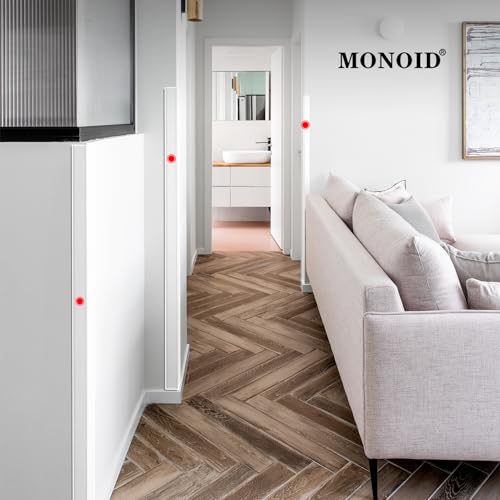 Image of MONOID Wall Corner Protector - Pack of 12 Self Adhesive Corner Guards for Walls Edge Protection - 1.18 inch x 1.18 inch x 47.2 inch, Easy to Apply - No Tools Needed