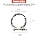 UHANBUT 2.5 Inch Car V Band Clamp, Automotive Exhaust Tube Clamps for Flange Kit, Stainless Steel V Band Clamp Replacement Accessories for Downpipes, Exhaust Systems (2.5