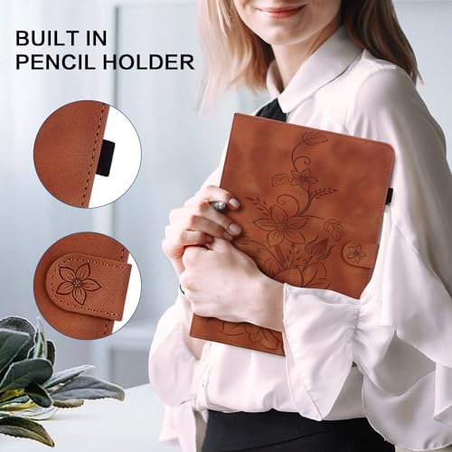 Étui iPad 6e génération marron avec support stylet pour le bureau - 6