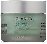 ClarityRx Get Clean Crushed Bamboo Exfoliator - Ideal Exfoliating Face Scrub for Fresher, Glowing Skin, Gentle Face Exfoliator