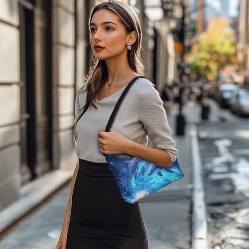 Image of Handbag for Women Leather Underam Shoulder Bag with Zipper Fashion Work Purse Waterproof Travel Wallet