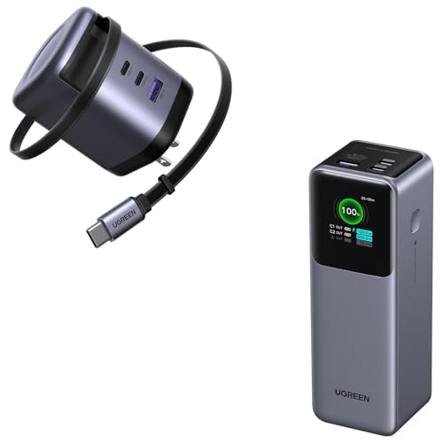 UGREEN Nexode Power Bank Bundle con Cargador Retráctil USB C 100W