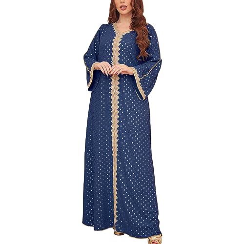 Style modeste pour prière : abaya robe longue fluide pour femme avec broderies