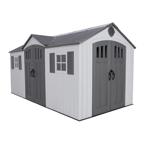 Lifetime Dual Entry Outdoor Storage Shed, 15 x 8 Foot -  60410