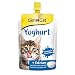 GimCat Yoghurt, yaourt - Snack pour chats à base de vrai lait entier à teneur réduite en lactose avec du calcium pour des os sains - 1 sachet (1 à 150 g)