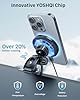 YOSH for Magsafe Car Mount Charger, 15W Wireless Car Charger with N55 Magnetic Phone Holder for Dashboard & Vent, for iPhone 17 16 15 14 13 12 Samsung Pixel #4