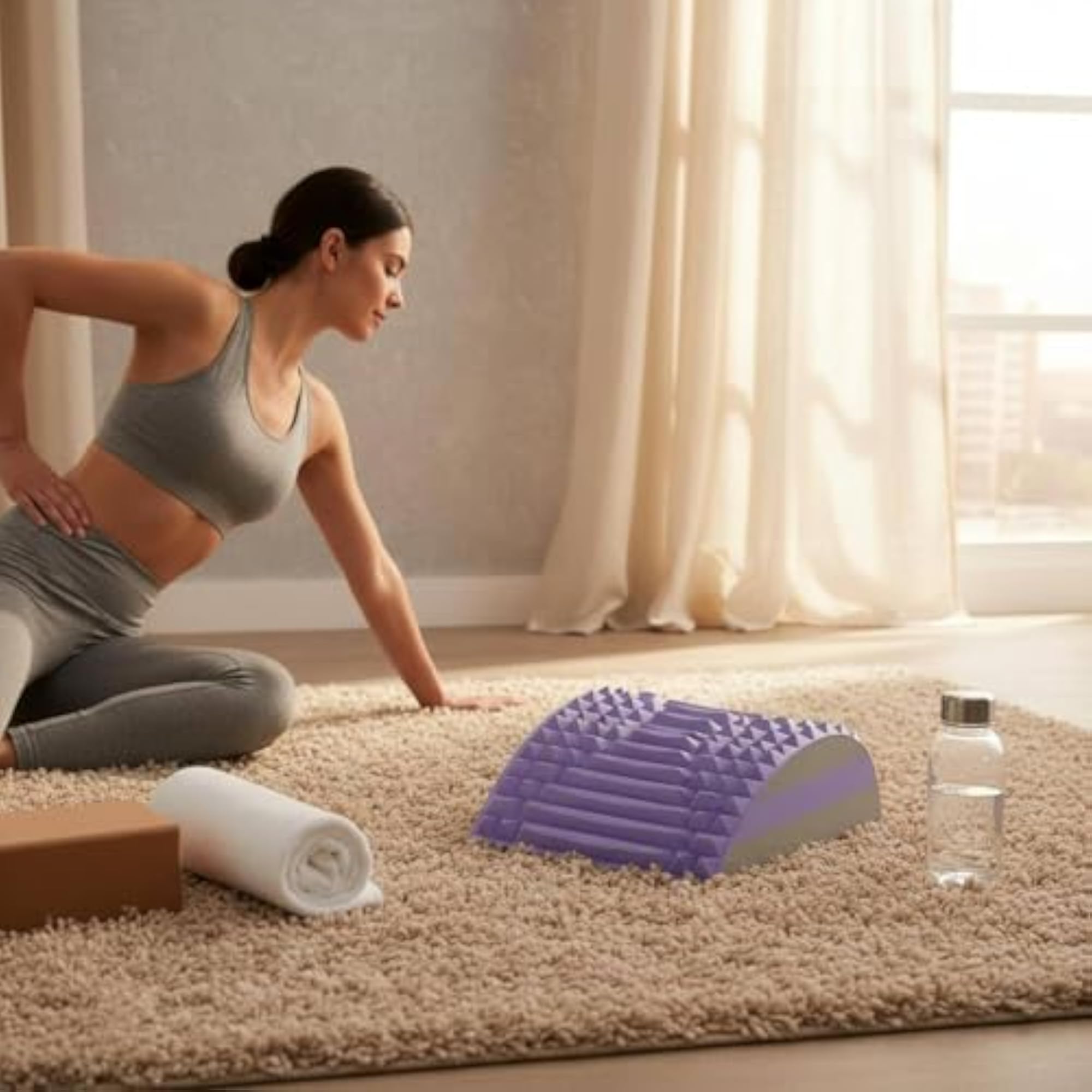 Stretcher Posture Support Back Stretch Cushion, Ergonomic Shape