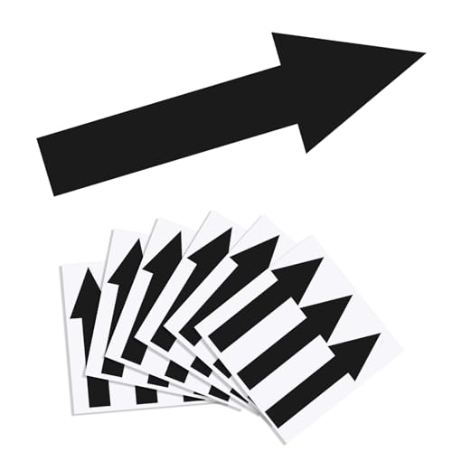 Luomorgo 15 Pcs Arrow Stickers - 8" x 2" Black