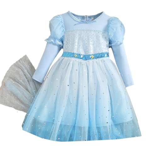 Girl Winter Tutu Dress Long Sleeve Crewneck Holiday Dresses for Toddler Girls