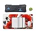 Poppy Flowers Vivid Petals Desk Mat Non-Slip Laptop Writing Pad Large Keyboard Mousepad with Rubber Base 23.6