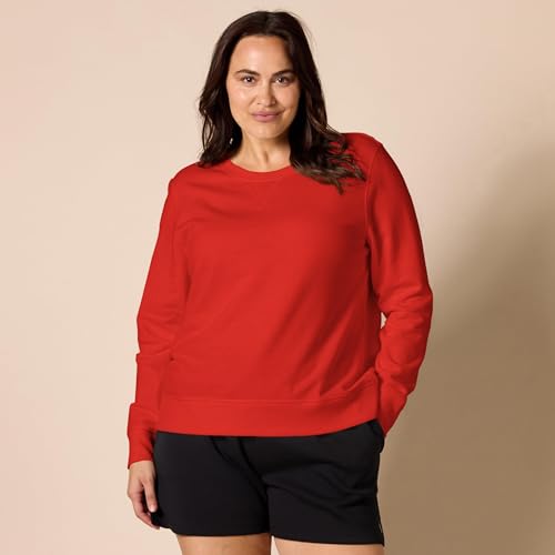 Image of Amazon Essentials Women's Fleece Crewneck Long Sleeve Pullover Sweatshirt (Available in Plus Size)
