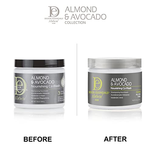 Design Essentials Natural Almond & Avocado Nourishing Co-Wash, White, 1 Lb #TOP1