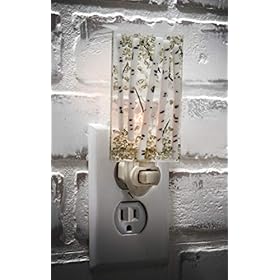 Night Light Decorative Wall Plug in Accent Lite Nightlight for Hallway Bedroom Bathroom Kitchen Fused Green Glass Tree… 41mfO54KBnL. SS280