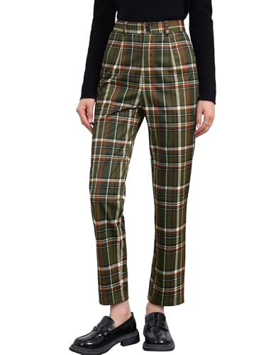 Pantalon à carreaux taille haute parfait pour adopter un look tartan vintage au bureau