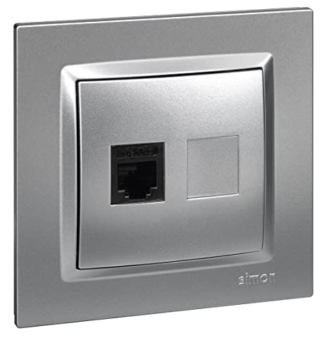 Simon 10 Aluminium Telephone Socket - Image 2