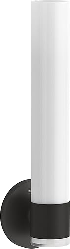 Miniatura 2 de KOHLER Artifacts - Lámpara de tocador de baño, iluminación de una sola pared, pantalla de vidrio esmerilado, certificación UL, 1 luz, negro mate