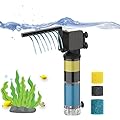 AquaMiracle Aquarium Filter for 40-150 Gallon Aquariums, Fish Tank Filters Turtle Filter Internal Power Filter 3-Stage Filtration with Aeration/Rainfall Modes Flow Rate and Direction Adjustable