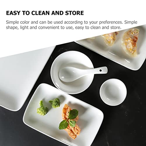 Hemoton 6 Pcs Melamine Dinner Plate Rectangular Breakfast Serving Plate Salad Dessert Plate Pastry Tray Sushi Dishes Appetizer Plates Fruit Plate For Home Restaurant Kitchen #TOP7