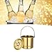 Insulated Stainless Steel Ice Bucket 1L Professional Thickened Stainless Steel Ice Bucket with Filter Plate for Cocktail Bar Parties Restaurant Bar (Gold)
