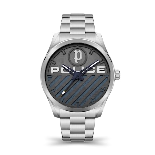 Montre à Quartz analogique pour Homme Police PEWJG2121404 Bracelet Acier