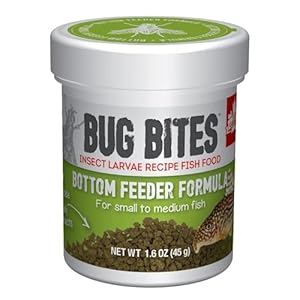 Fluval Bug Bites Bottom Feeder Fish Food, Granules for Small to Medium Sized Fish, 1.60 Oz., A6586