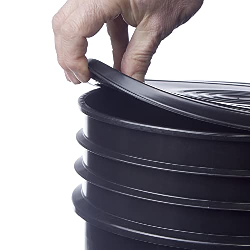 Hudson Exchange Premium 7 Gallon Bucket With Lid, Hdpe, Black #TOP5