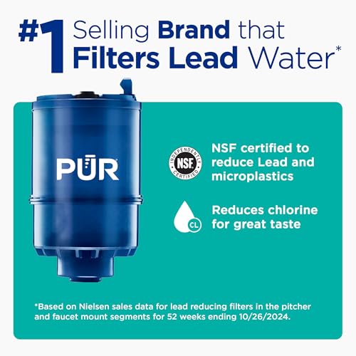 PUR PLUS Faucet Mount Water Filtration System, Stainless Steel – Vertical Faucet Mount for Crisp, Refreshing Water, FM4000B by PUR - Image 3