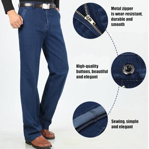 Lunifit Mens Jeans, Jett Jeans for Older Men, Jettjeans Men's Classic Relaxed Straight Fit Stretch Pants for Men Over 603