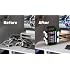wigmoa Game Storage Tower15.8INCH Compatible with PS5/ Xbox Series S & X/Switch, Universal Video Games Discs Organizers 18 PCS with 4 Controllers Holder, Game Disk Rack Shelf. OYO-1 (White/Black)