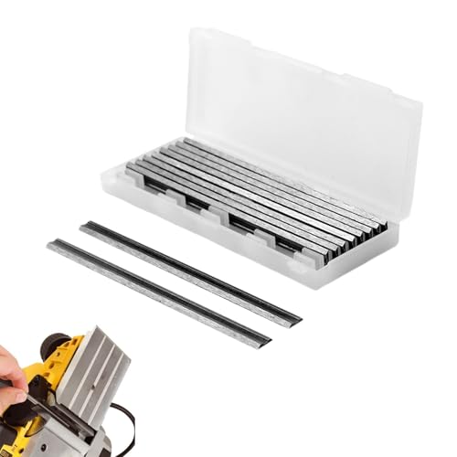 Lames de Raboteuse 82mm, 10 Pièces Lame Rabot 82mm, 82x5.5x1.2mm Planer Blades, Lame HSS de Rechange Pour Rabot électrique, pour Machines De Travail du Bois,...