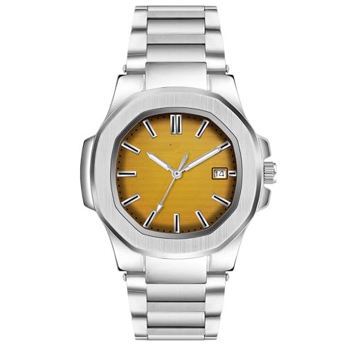 Image of Acnos 7 Colours Plain Dial Quartz Analog Day & Date Calendar Quartz Analog Business Watch