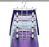 PANCA Clothes Hanger 6 Rods – Multipurpose Wardrobe Organizer for Storage, Foldable Closet Organizer Rack, Non-Slip Hangers for Clothes, Saree, Pants, Skirts, Almirah & Cupboard Organizer