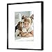 Americanflat 8x10 Metal Picture Frame with Tempered Glass - Use as 5x7 Frame with Mat or Display 8x10 Photo Without Mat - Brooklyn Collection - Picture Frames for Tabletop or Wall - Black