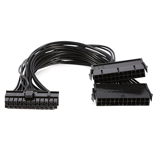 24Pin Mining Dual PSU Adapter ATX Power Supply Cable Connector, for Mining 30cm 20+4pin, for Bitcoin Mining Builds and Dual PSU Gaming